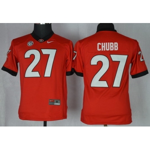 Georgia Bulldogs #27 Nick Chubb 2013 Red Limited Kids Jersey