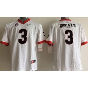 Georgia Bulldogs #3 Todd Gurley II 2014 White Limited Kids Jersey