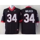 Georgia Bulldogs #34 Herschel Walker 2014 Black Limited Kids Jersey