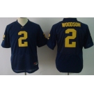 Michigan Wolverines #2 Charles Woodson Navy Blue Kids Jersey