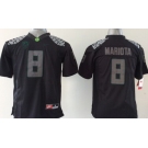Oregon Ducks #8 Marcus Mariota 2014 Lights Black Out Limited Kids Jersey
