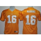 Tennesse Volunteers #16 Peyton Manning Orange Kids Jersey