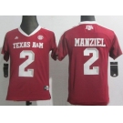 Texas A&M Aggies #2 Johnny Manziel Red Kids Jersey