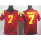 USC Trojans #7 Matt Barkley Red Kids Jersey