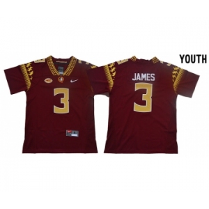 Youth Florida State Seminoles #3 Derwin James Red Youth College Football Jersey