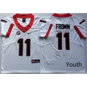 Youth Georgia Bulldogs 11 Jake Fromm White Youth Nike College Football Jersey