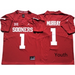 Youth Oklahoma Sooners #1 Kyler Murray Red Youth College Football Jersey