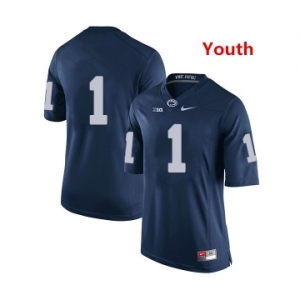 Youth Penn State Nittany Lions #1 KJ Hamler NCAA Navy Blue Stitched Jersey Without Name