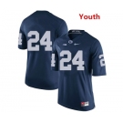 Youth Penn State Nittany Lions #24 Miles Sanders NCAA Navy Blue Stitched Jersey Without Name