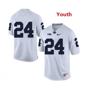 Youth Penn State Nittany Lions #24 Miles Sanders NCAA White Stitched Jersey Without Name