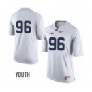 Youth Penn State Nittany Lions #96 White Jersey