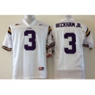 youth ncaa jerseys 2015 LSU tigers #3 beckham jr white