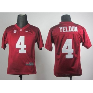 youth ncaa jerseys alabama crimson tide #4 yeldon red