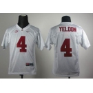 youth ncaa jerseys alabama crimson tide #4 yeldon white