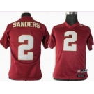 youth ncaa jerseys florida state seminoles #2 sanders red