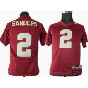 youth ncaa jerseys florida state seminoles #2 sanders red
