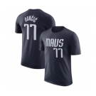 Men's Dallas Mavericks #77 Luka Doncic Navy 2022-23 Statement Edition Name & Number T-Shirt