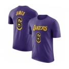 Men's Los Angeles Lakers #6 LeBron James Purple 2022-23 Statement Edition Long Sleeve T-Shirt