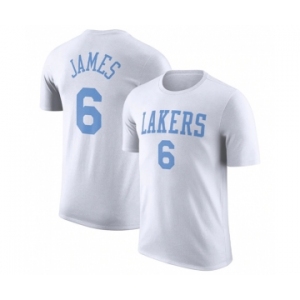 Men's Los Angeles Lakers #6 LeBron James White 2022-23 Classic Edition Name & Number T-Shirt