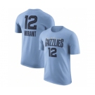 Men's Memphis Grizzlies #12 Ja Morant Light Blue 2022-23 Statement Edition Name & Number T-Shirt