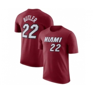 Men's Miami Heat #22 Jimmy Butler Red 2022-23 Statement Edition Name & Number T-Shirt