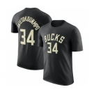 Men's Milwaukee Bucks #34 Giannis Antetokounmpo Black 2022-23 Statement Edition Long Sleeve T-Shirt