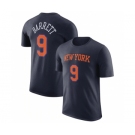 Men's New Yok Knicks #9 RJ Barrett Navy 2022-23 Statement Edition Name & Number T-Shirt