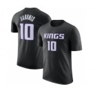 Men's Sacramento Kings #10 Domantas Sabonis Black 2022-23 Statement Edition Name & Number T-Shirt