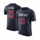 Men's Washington Wizards #33 Kyle Kuzma Navy 2022-23 Statement Edition Name & Number T-Shirt