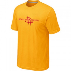 NBA Houston Rockets adidas Primary Logo T-Shirt -Yellow