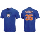 NBA  Oklahoma City Thunder #35 Kevin Durant Blue T-Shirt[Royal]