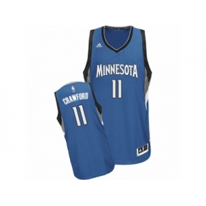 Men Adidas Minnesota Timberwolves #11 Jamal Crawford Swingman Slate Blue Road NBA Jersey