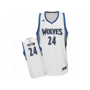 Men Adidas Minnesota Timberwolves #24 Justin Patton Swingman White Home NBA Jersey