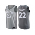 Men Nike Minnesota Timberwolves #22 Andrew Wiggins Gray NBA Swingman City Edition Jersey