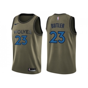 Men Nike Minnesota Timberwolves #23 Jimmy Butler Green Salute to Service NBA Swingman Jersey