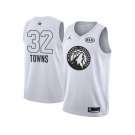 Men Nike Minnesota Timberwolves #32 Karl-Anthony Towns White NBA Jordan Swingman 2018 All-Star Game Jersey