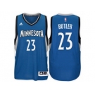 Men's Adidas Minnesota Timberwolves #23 Jimmy Butler Authentic Slate Blue Road NBA Jersey