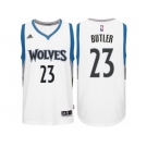 Men's Adidas Minnesota Timberwolves #23 Jimmy Butler Authentic White Home NBA Jersey