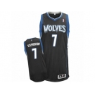 Men's Adidas Minnesota Timberwolves #7 Lance Stephenson Authentic Black Alternate NBA Jersey