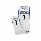 Men's Adidas Minnesota Timberwolves #7 Lance Stephenson Authentic White Home NBA Jersey