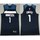 Men's Minnesota Timberwolves #1 Anthony Edwards Black 2021 Nike Swingman Stitched NBA Jersey