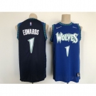 Men's Minnesota Timberwolves #1 Anthony Edwards Nike Blue City Player Jersey