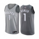 Men's Minnesota Timberwolves #1 Noah Vonleh Authentic Gray Basketball Jersey - City Edition