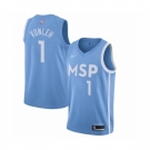 Men's Minnesota Timberwolves #1 Noah Vonleh Swingman Blue Basketball Jersey 2019-20 City Edition