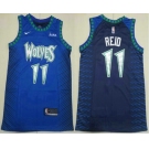 Men's Minnesota Timberwolves #11 Naz Reid Blue Black City Edition Swingman Stitched Jersey