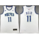 Men's Minnesota Timberwolves #11 Naz Reid White City Edition Stitched Jersey