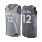 Men's Minnesota Timberwolves #12 Treveon Graham Authentic Gray Basketball Jersey - City Edition