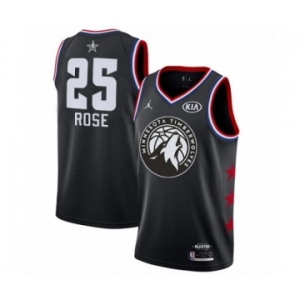 Men's Minnesota Timberwolves #25 Derrick Rose Swingman Black 2019 All-Star Game Basketball Jersey