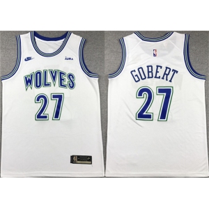 Men's Minnesota Timberwolves #27 Rudy Gobert White City Edition Stitched Jersey