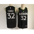 Men's Minnesota Timberwolves #32 Karl-Anthony Towns  Black Basketball Jersey 2020-2021 City Edition